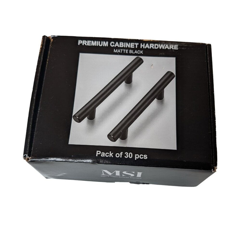 MSI Matte Black Cabinet Handles 5" Drawer Pulls Pack of 30 New